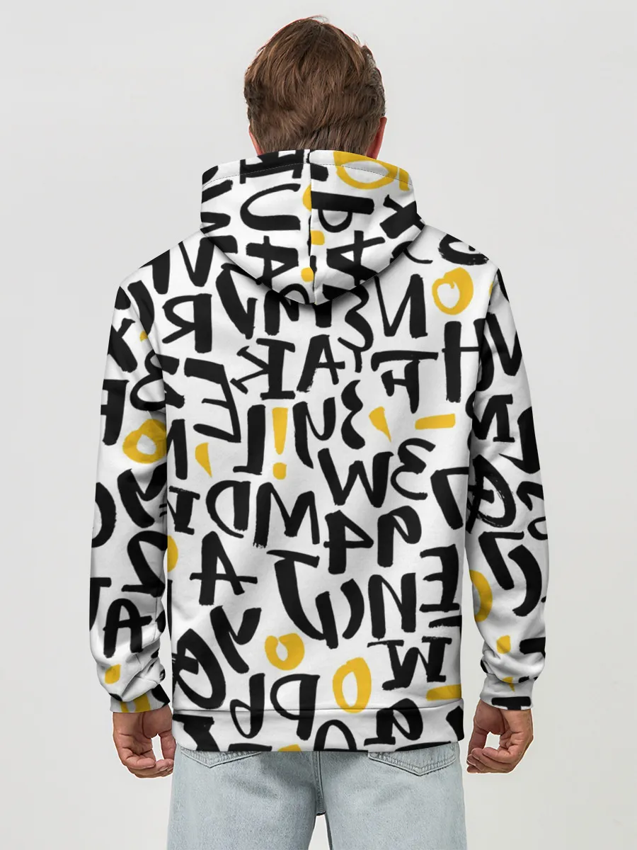 Худи мужской база хлопок / Буквенный бум