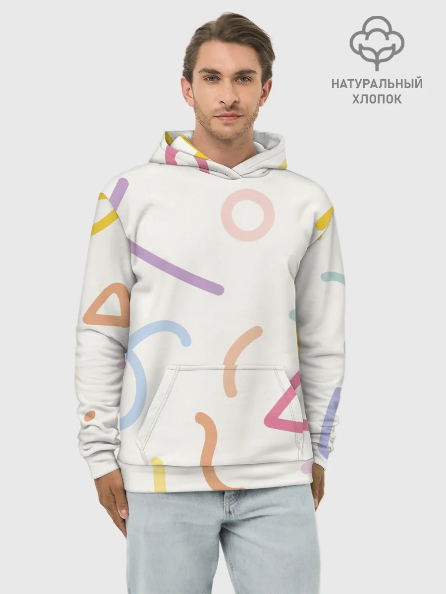 Худи мужской база хлопок / Разные линии
