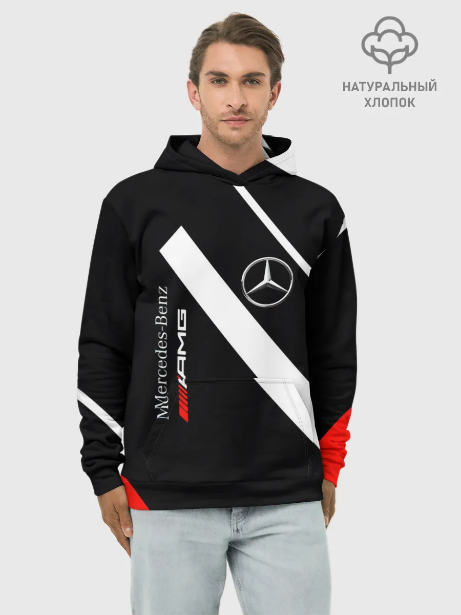 Худи мужской база хлопок / Mercedes-AMG | Мерседес-АМГ