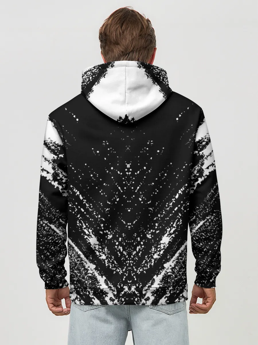 Худи мужской база хлопок / БЕРСЕРК ГАТС брызги краски