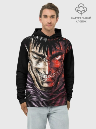 Худи мужской база хлопок / BERSERK | БЕРСЕРК ЯРОСТЬ
