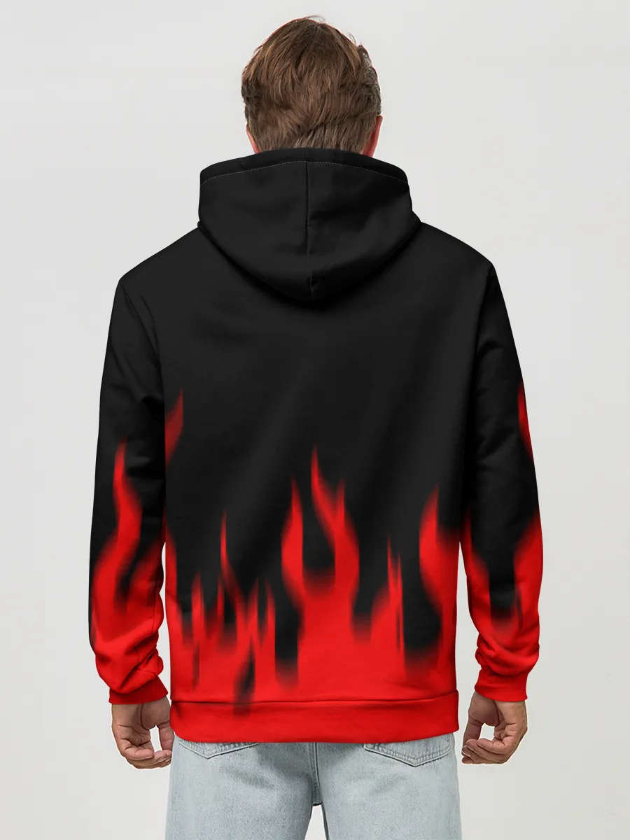 Худи мужской база хлопок / Берсерк огонь.