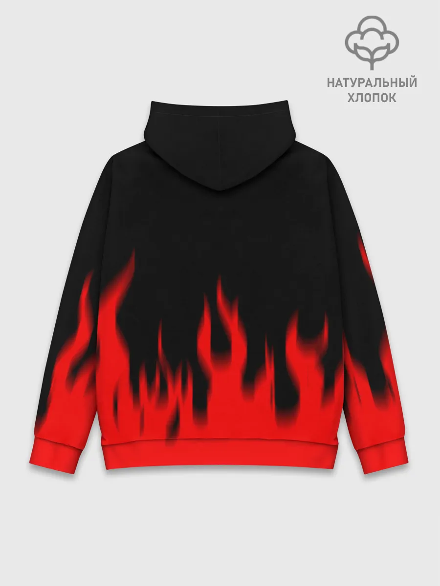 Худи мужской база хлопок / Берсерк огонь.