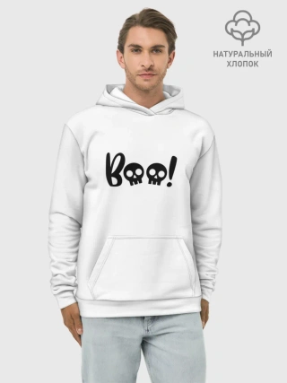 Худи мужской база хлопок / boo-череп