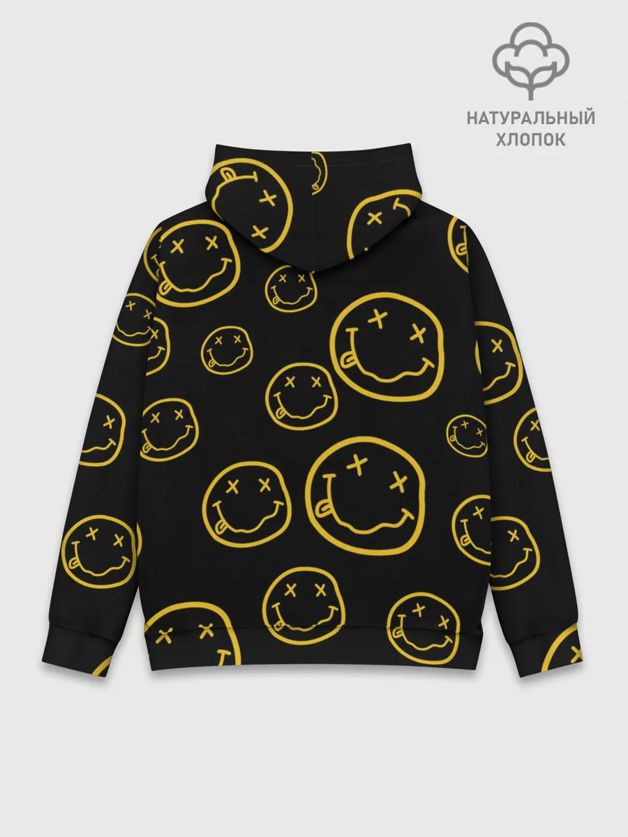 Худи мужской база хлопок / Арт на группу Nirvana