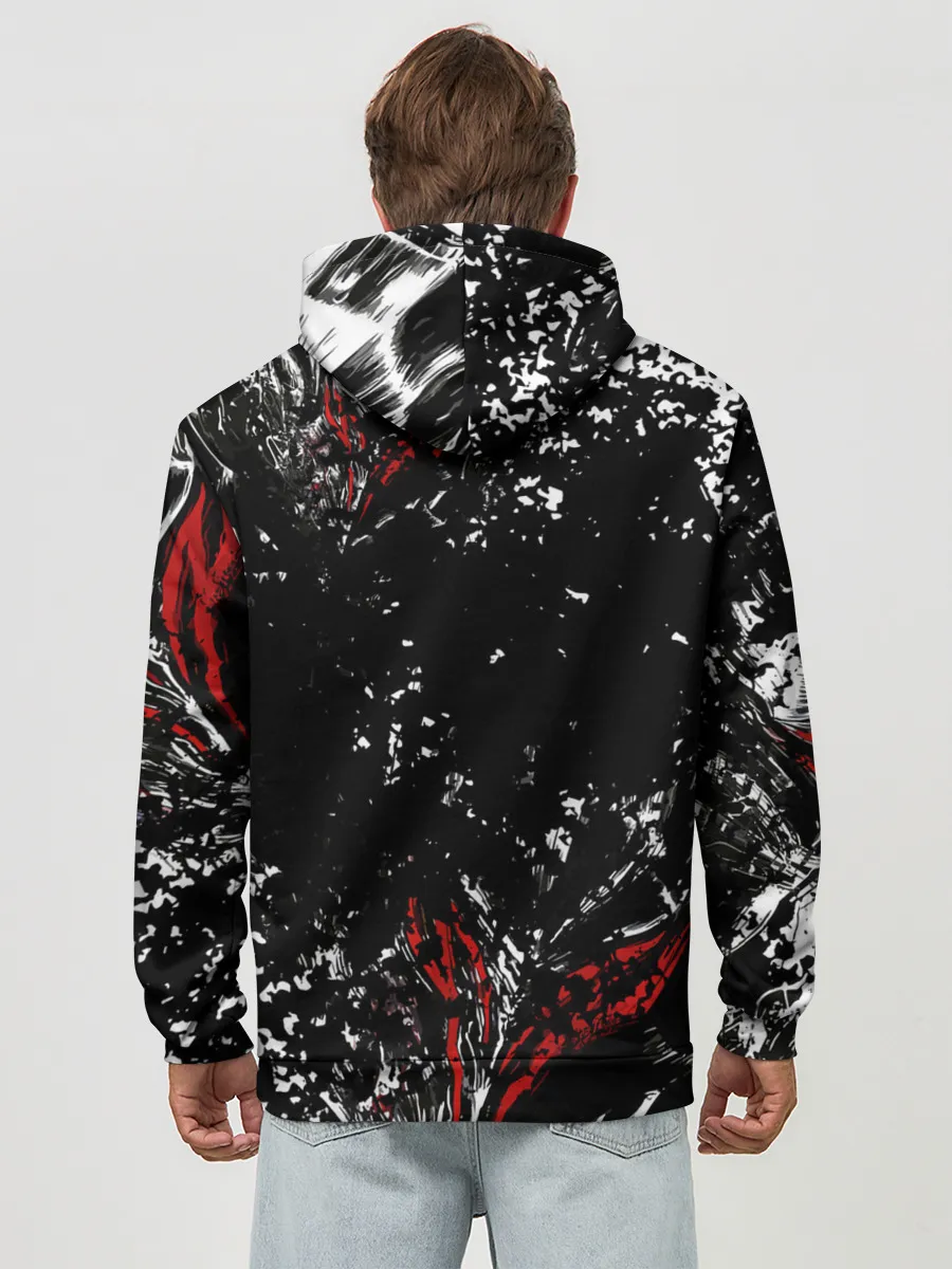 Худи мужской база хлопок / Берсерк Черная маска