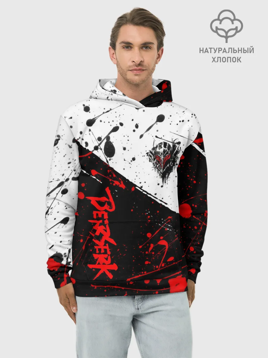 Худи мужской база хлопок / Berserk: Черная маска