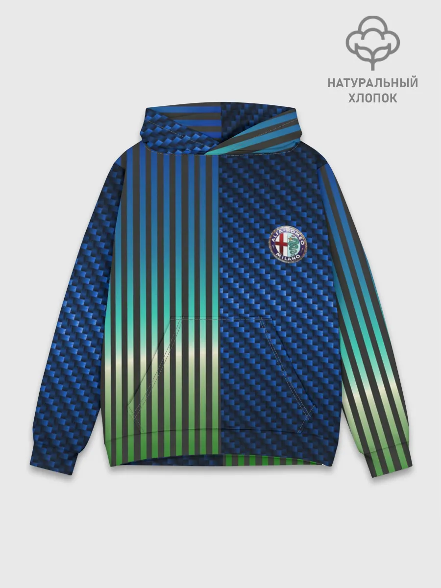 Худи мужской база хлопок / Фантазия на тему Alfa-Romeo