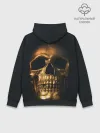 Худи мужской база хлопок / Gold Skull