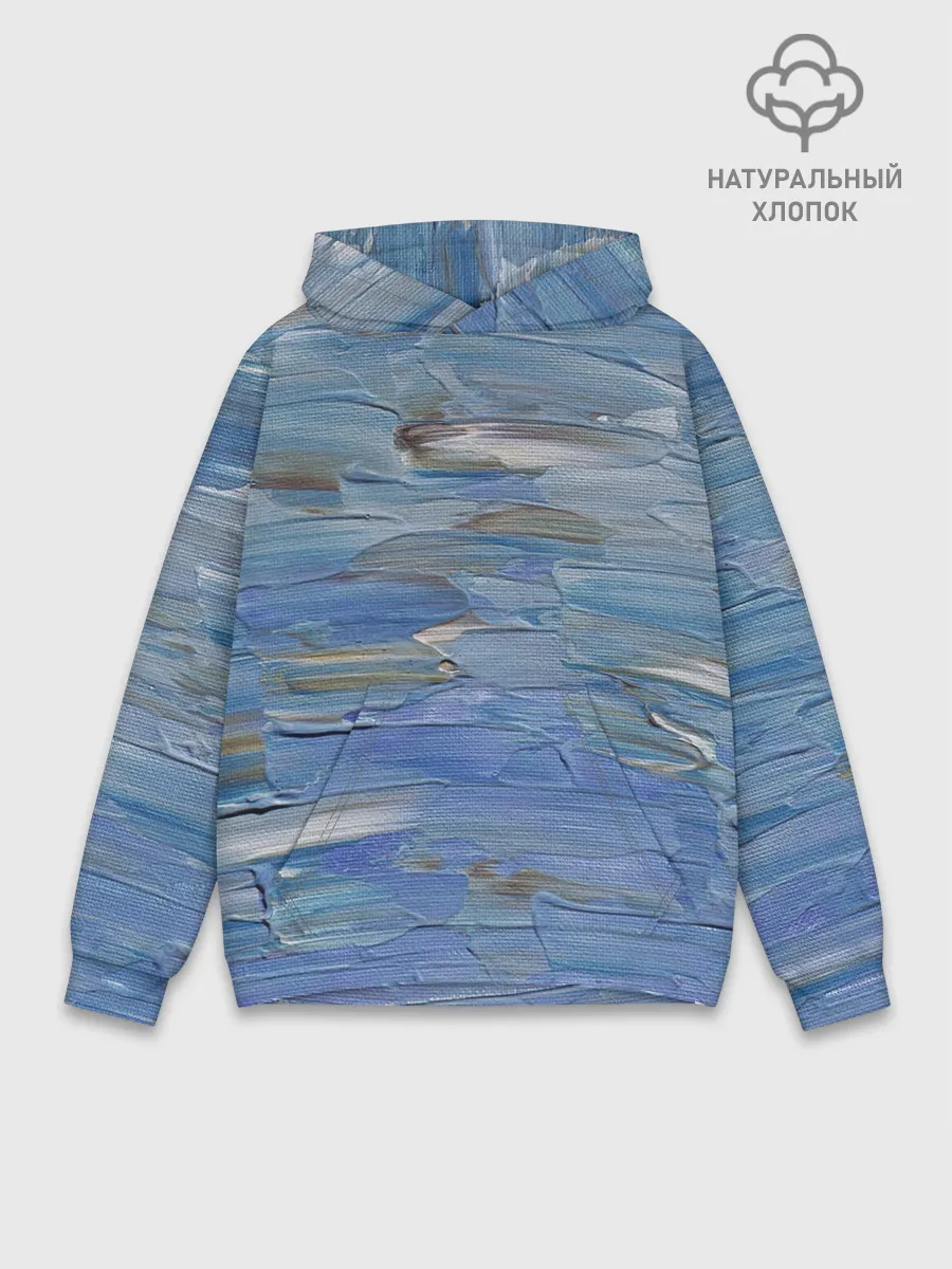 Худи мужской база хлопок / Мазки красок