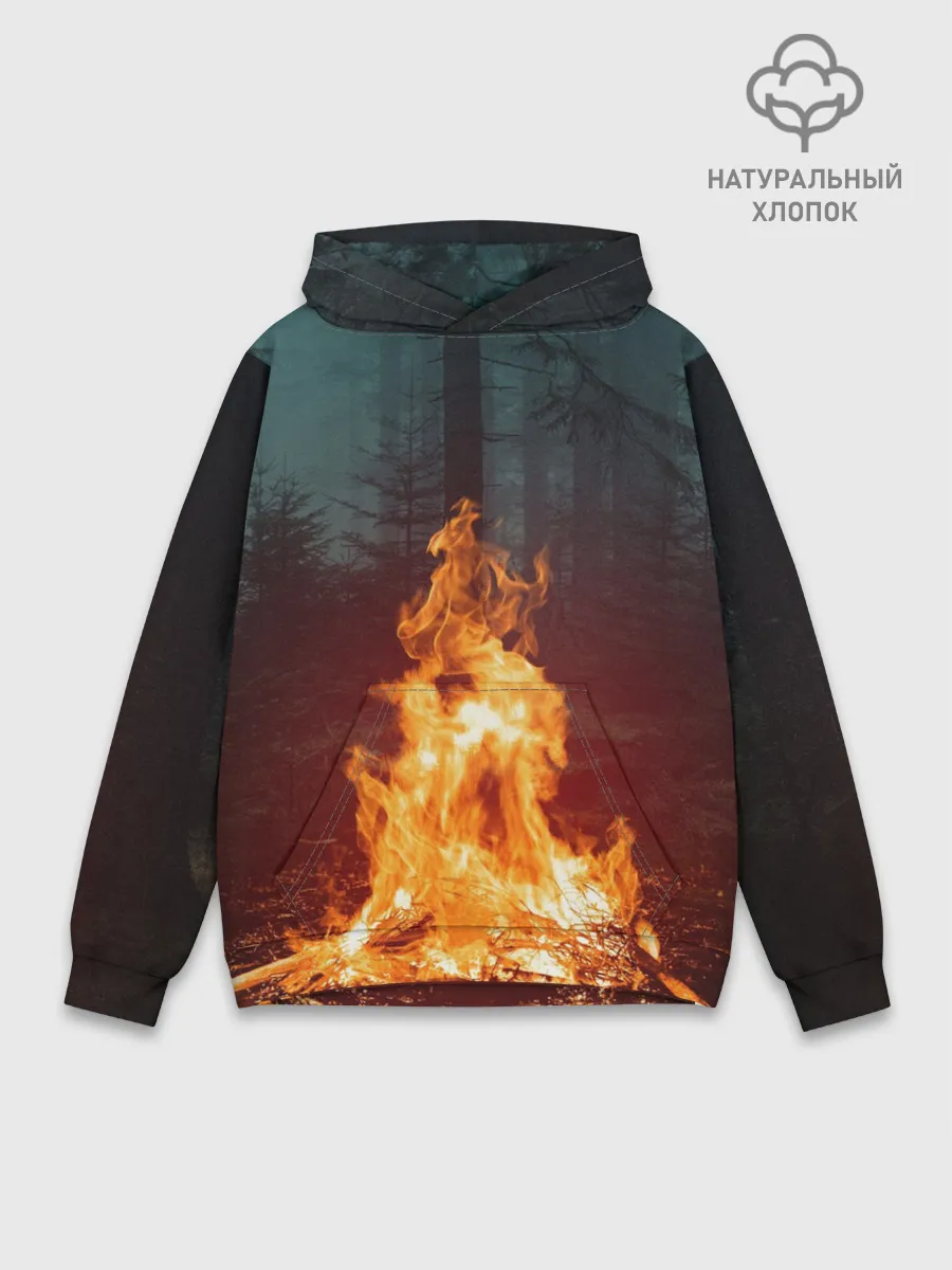 Худи мужской база хлопок / Пикник в лесу
