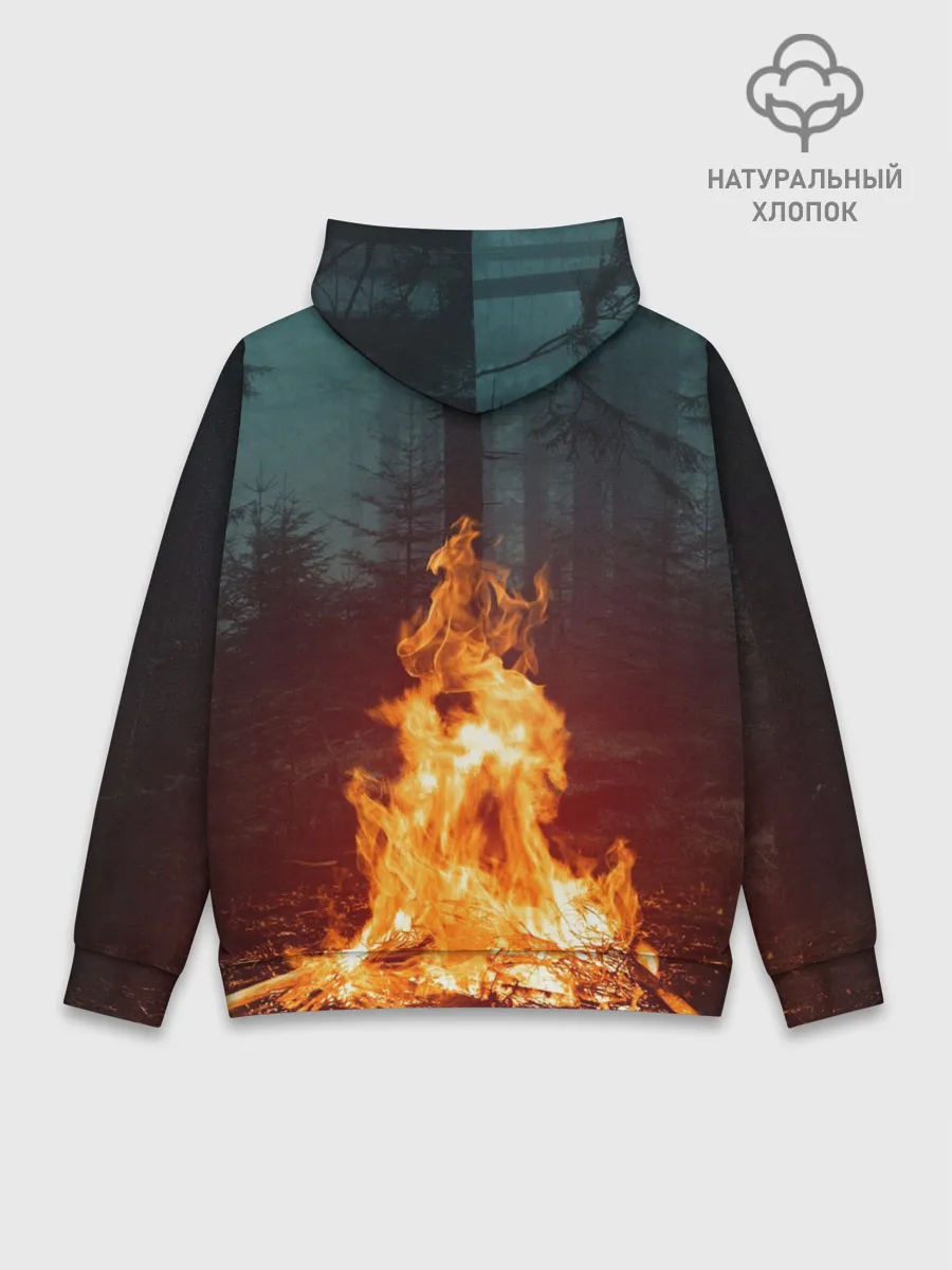 Худи мужской база хлопок / Пикник в лесу