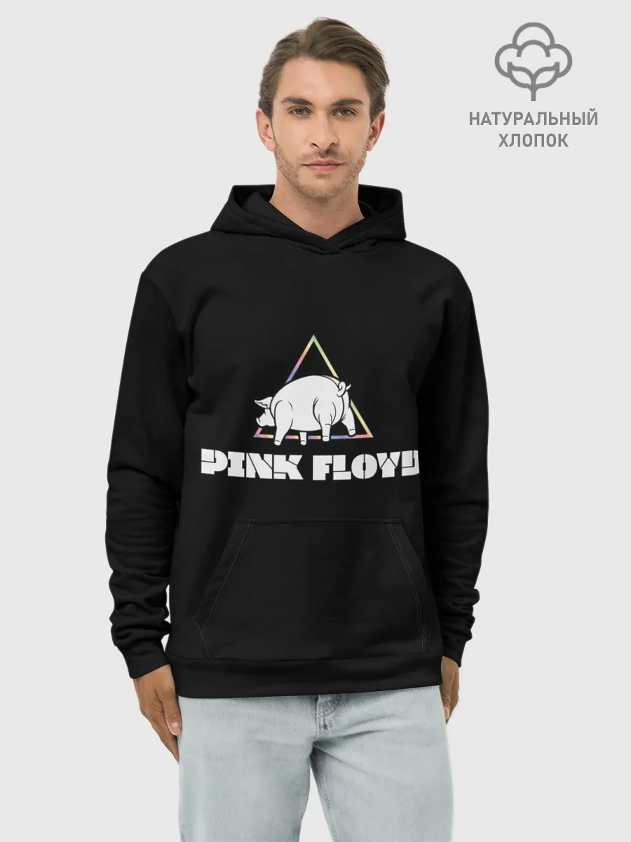 Худи мужской база хлопок / PINK FLOYD PIG