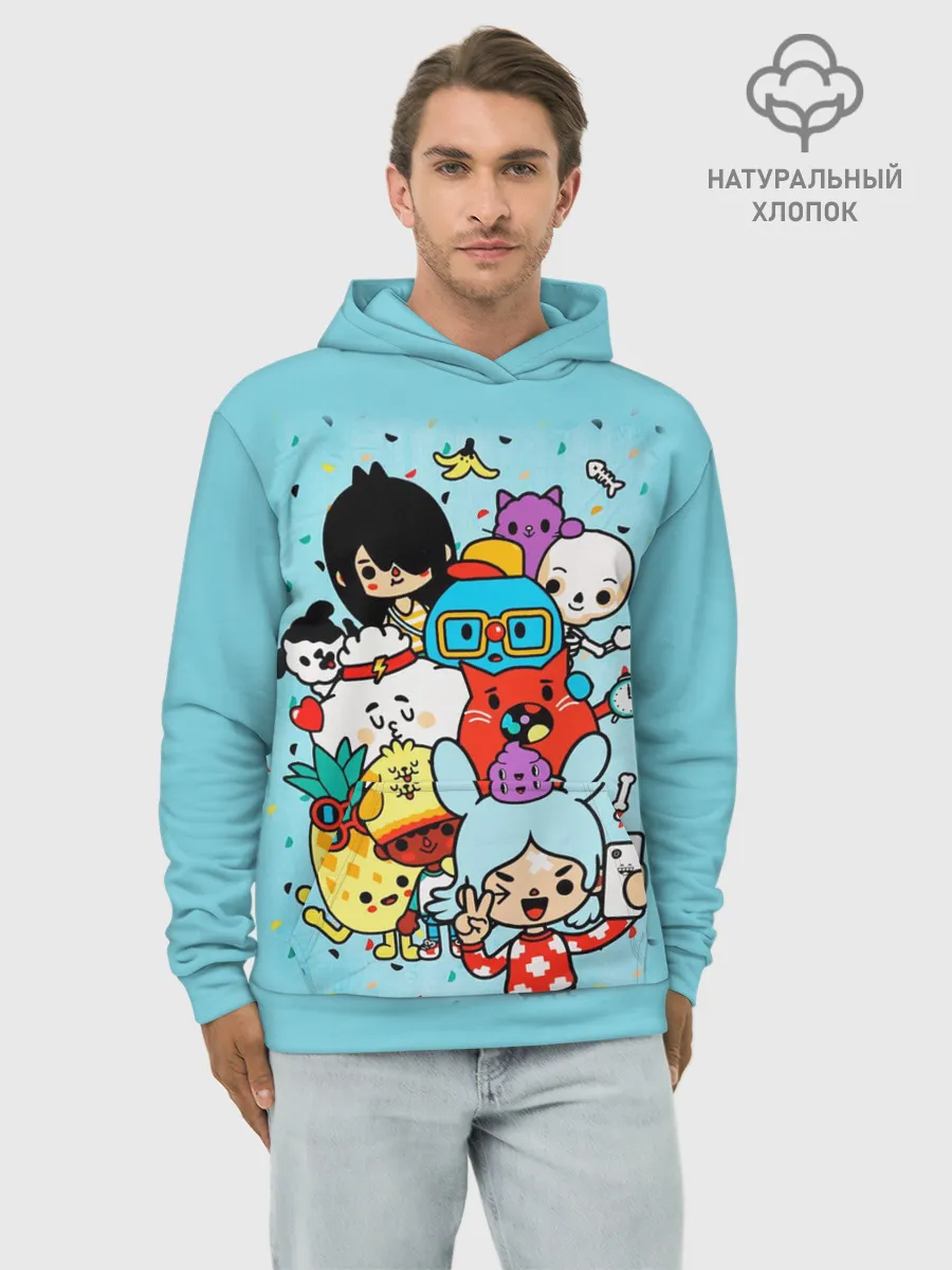 Худи мужской база хлопок / Toca Boca | Тока бока персонажи из игры