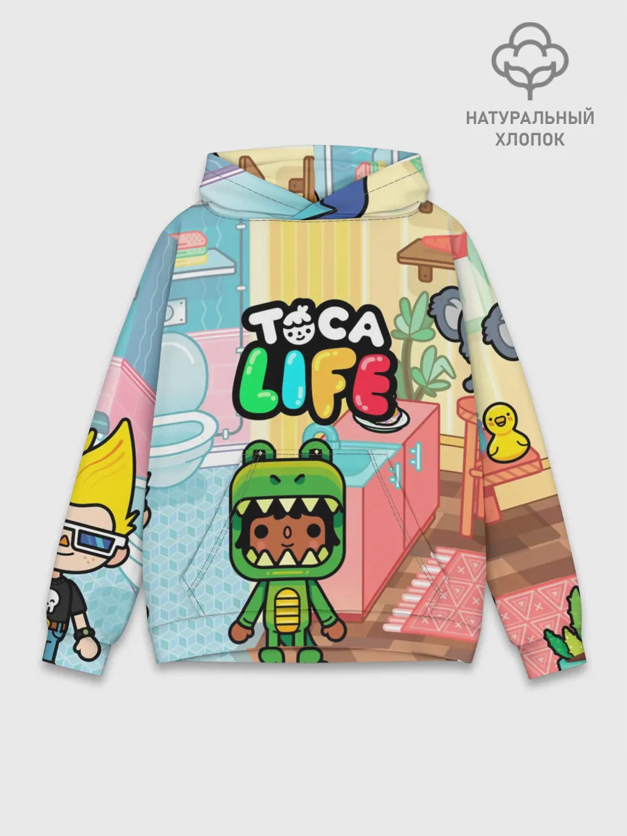 Худи мужской база хлопок / Toca Boca | Тока бока костюм крокодила
