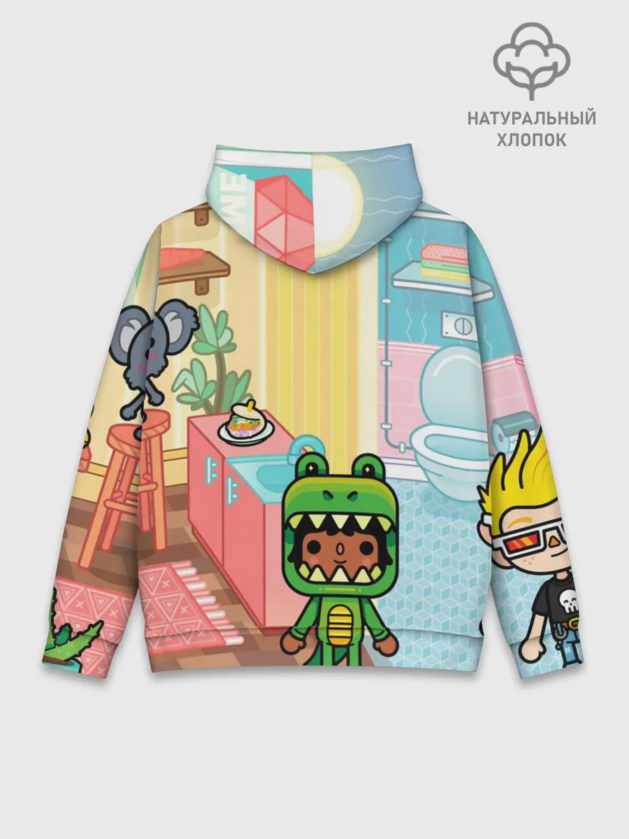 Худи мужской база хлопок / Toca Boca | Тока бока костюм крокодила