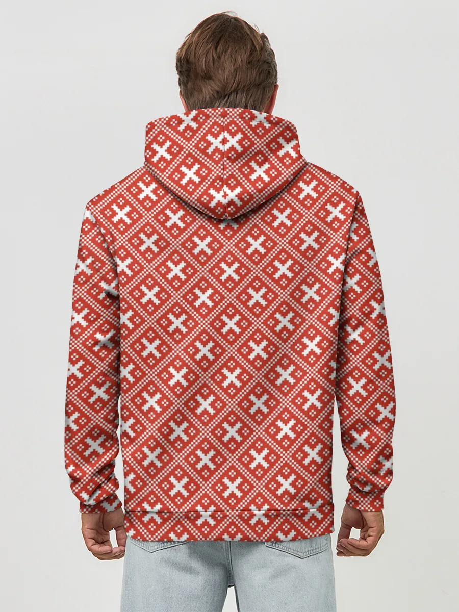 Худи мужской база хлопок / Обережная Вышивка