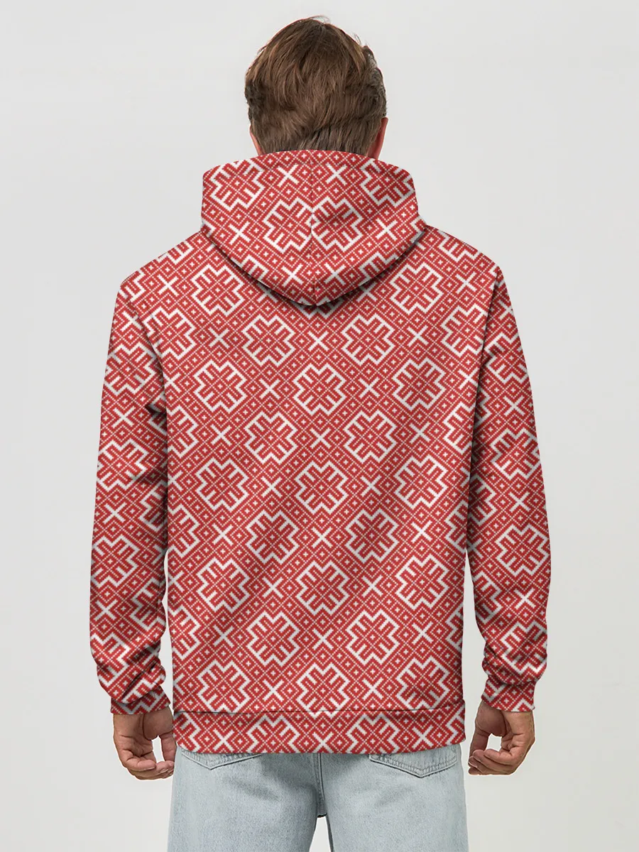 Худи мужской база хлопок / Обережная Вышивка