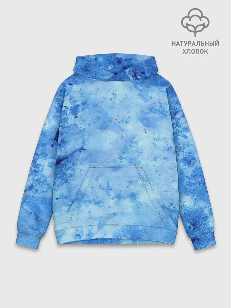 Худи мужской база хлопок / Красочная синева