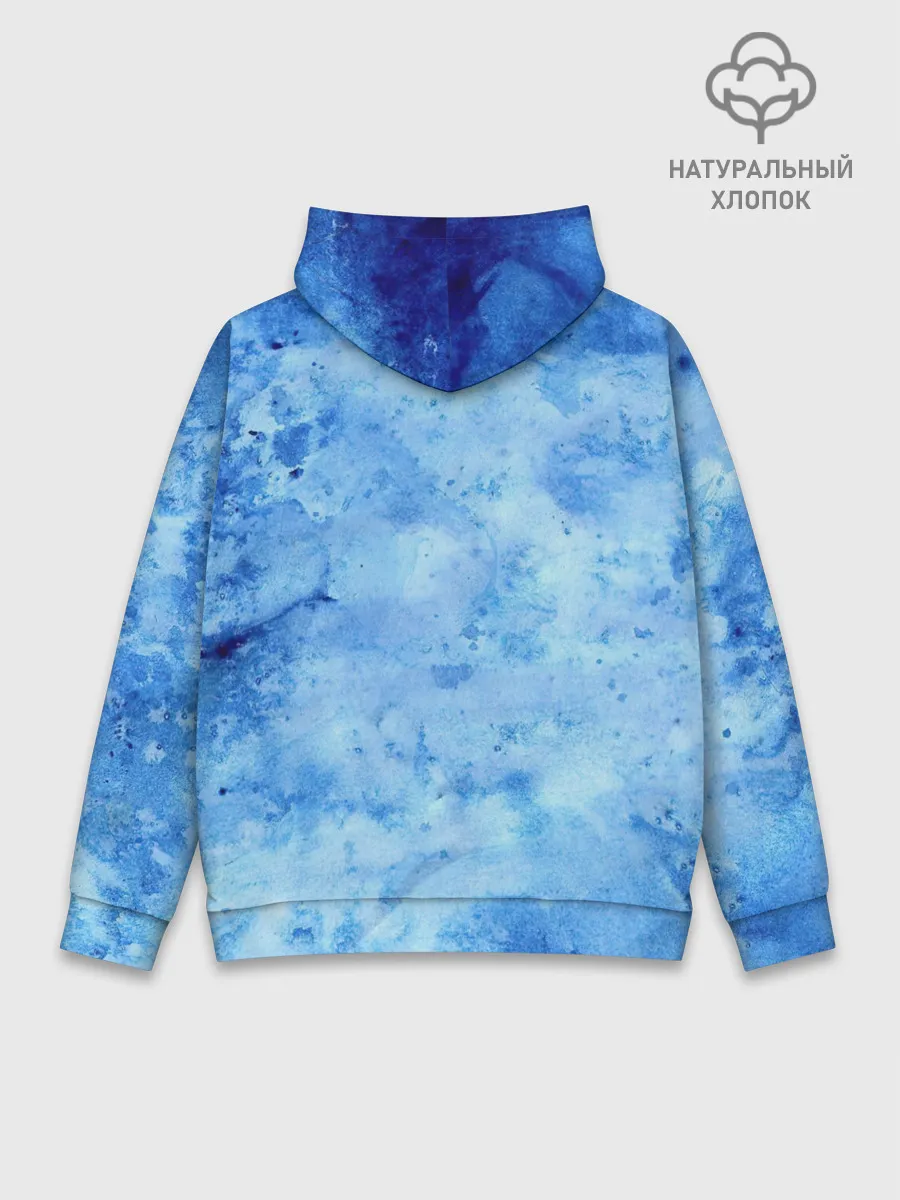 Худи мужской база хлопок / Красочная синева