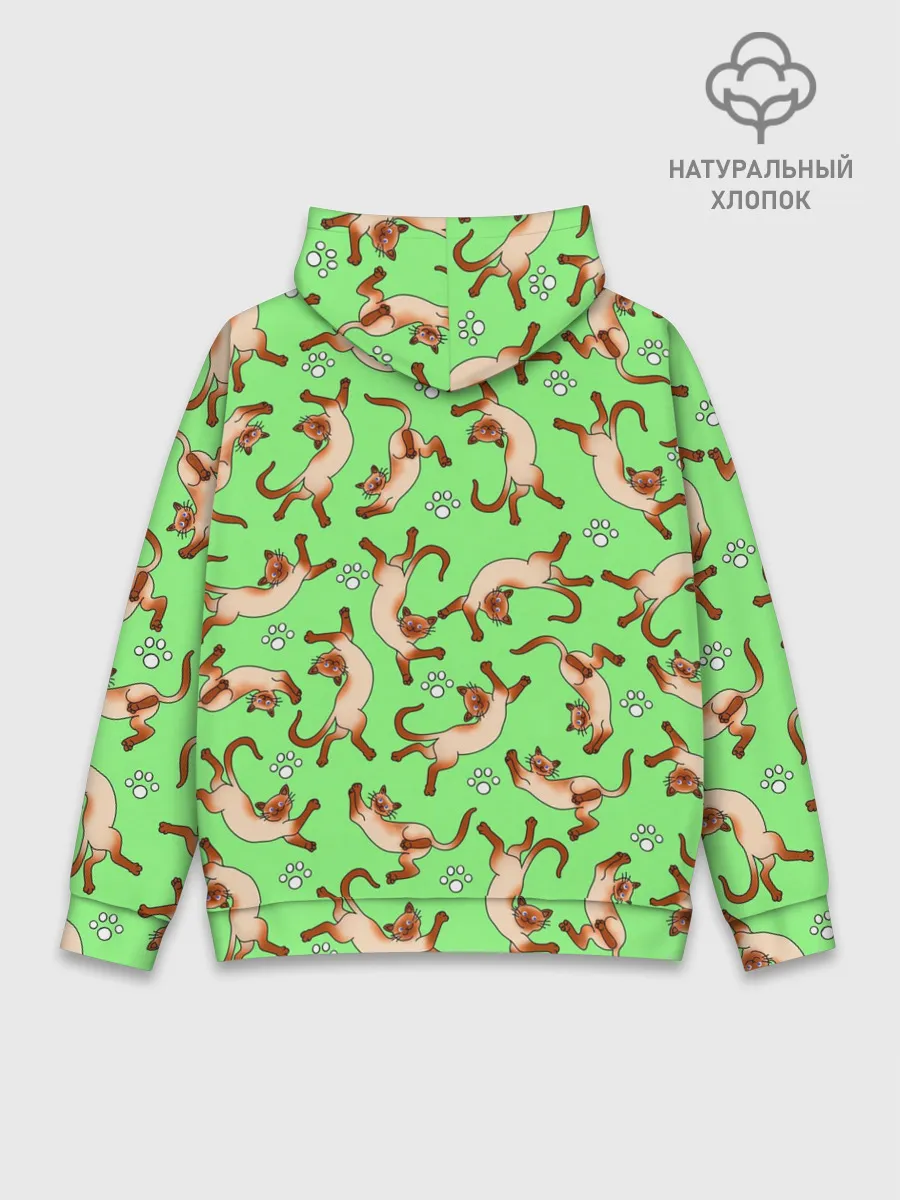 Худи мужской база хлопок / Сиамские коты