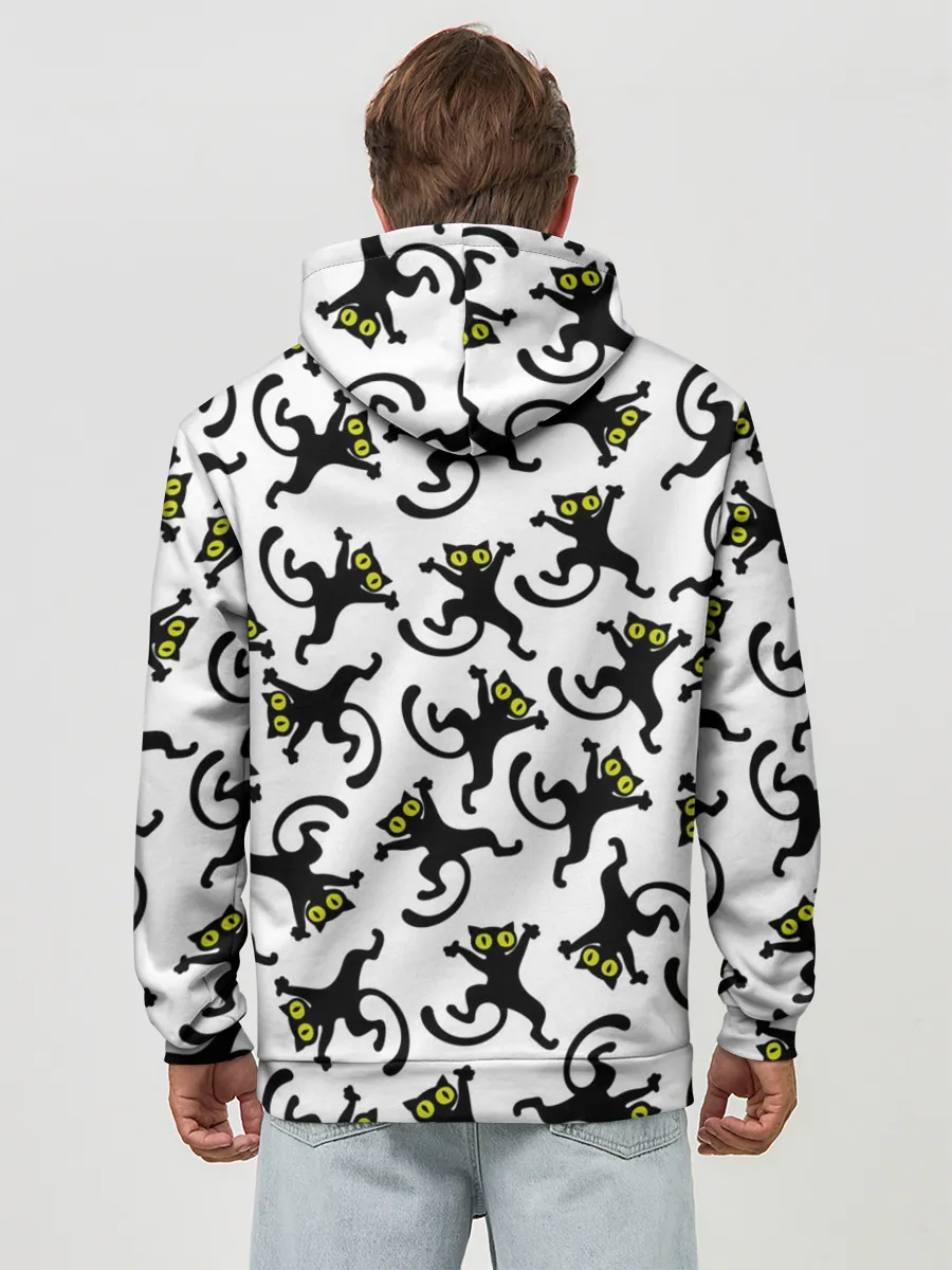 Худи мужской база хлопок / Танец котов