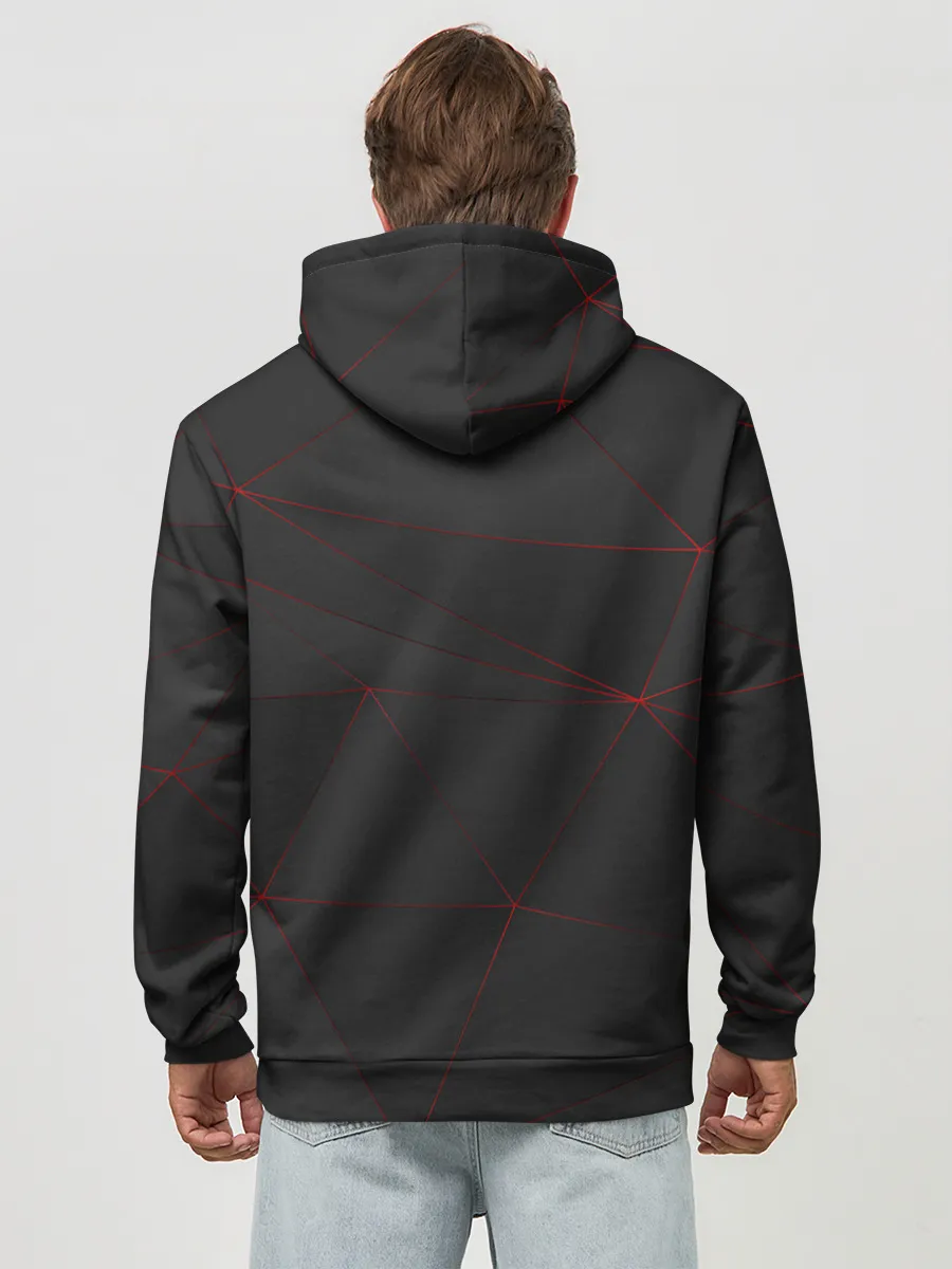 Худи мужской база хлопок / [Toyota] Тонкие линии неона