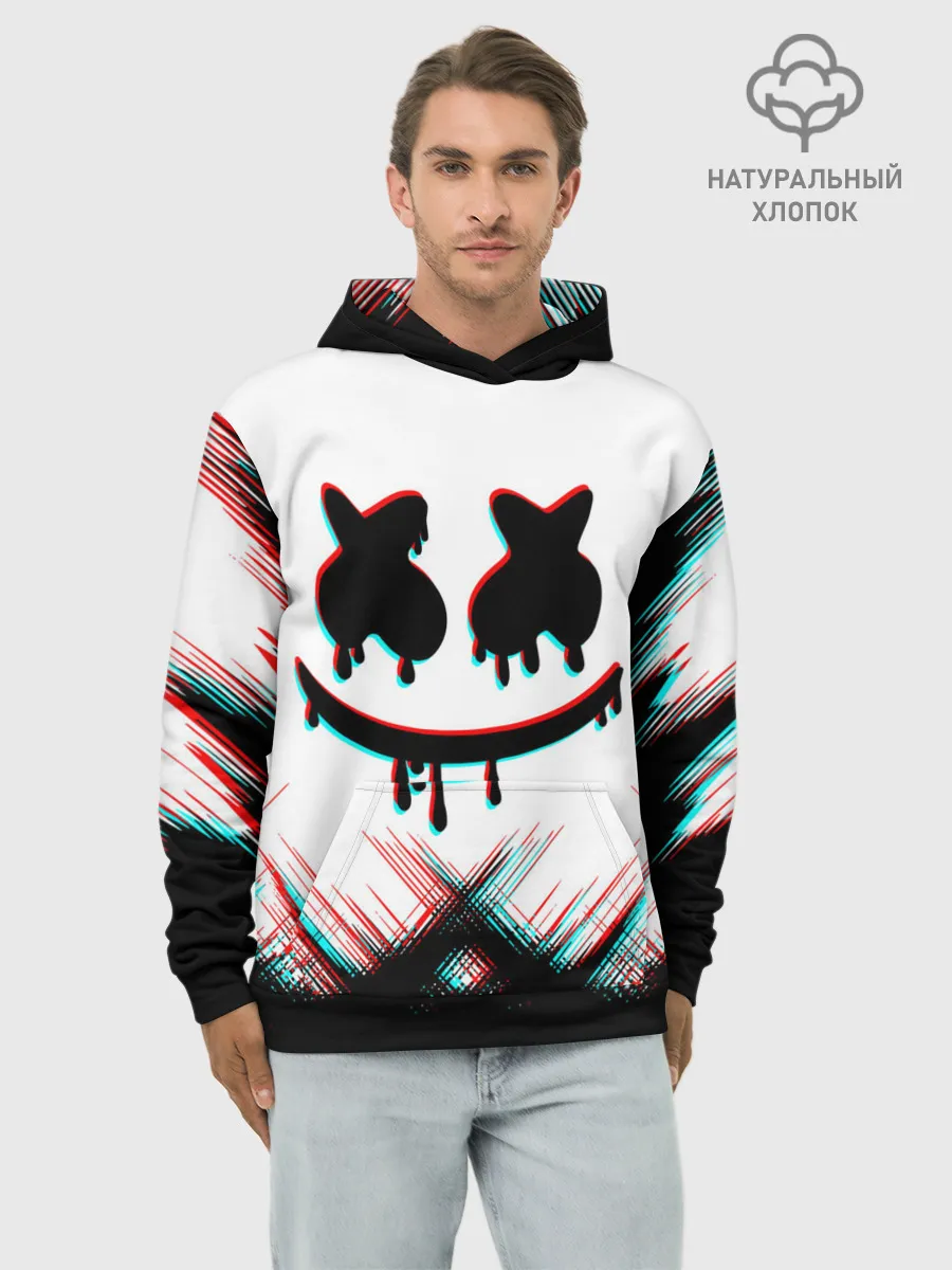 Худи мужской база хлопок / MARSHMELLO HALLOWEEN.