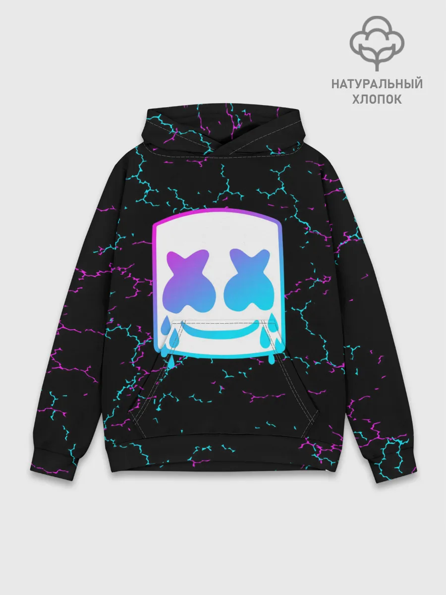 Худи мужской база хлопок / MARSHMELLO NEON | МАРШМЕЛЛО НЕОН.