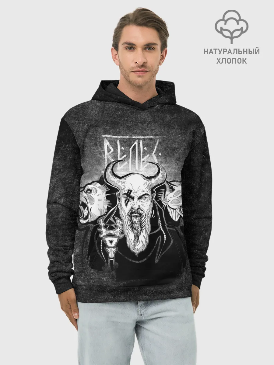 Худи мужской база хлопок / Велес. Славяне