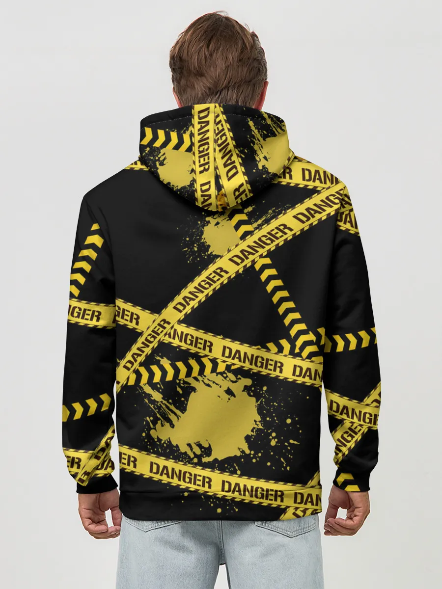 Худи мужской база хлопок / Лента DANGER