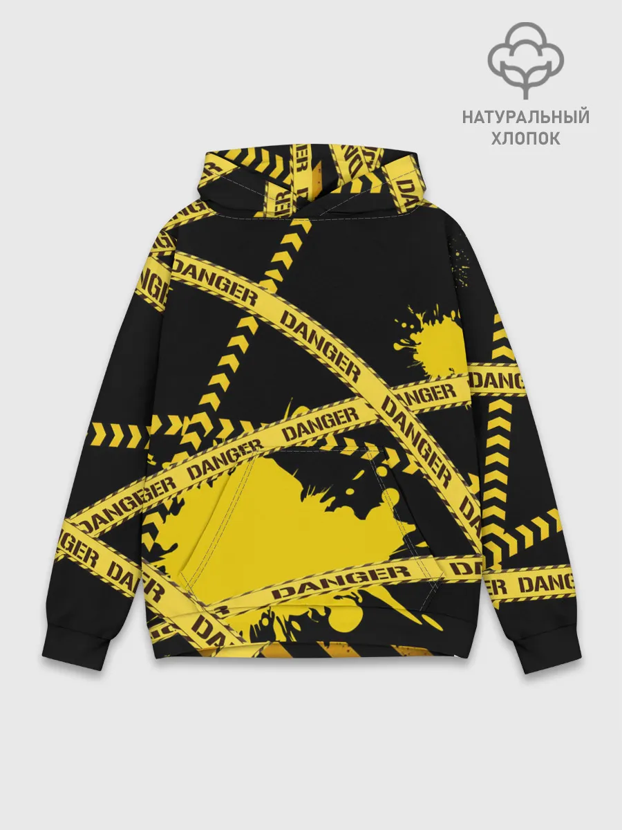 Худи мужской база хлопок / Лента DANGER