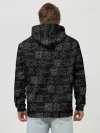 Худи мужской база хлопок / SCARLXRD WHITE LOGO PATTERN КОНТУР