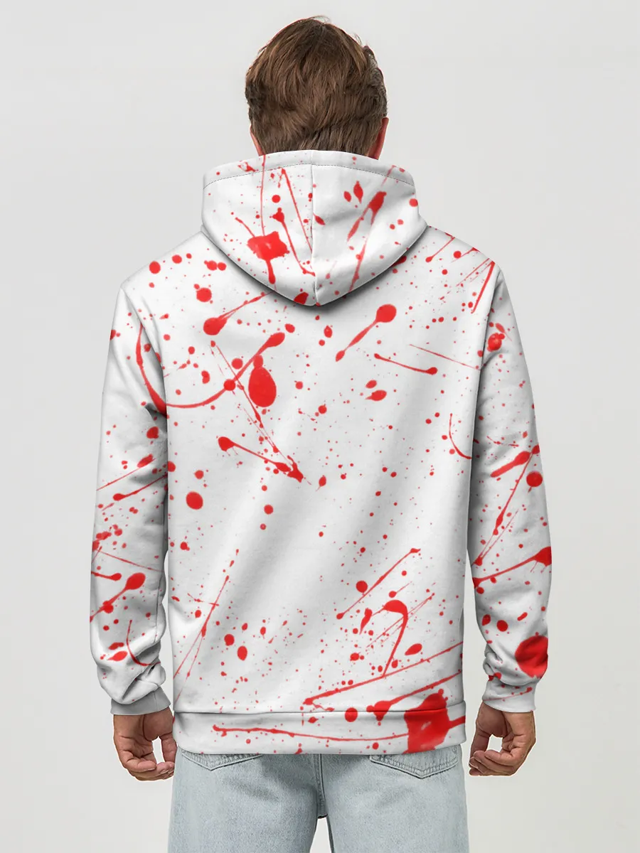 Худи мужской база хлопок / BERSERK брызги краски