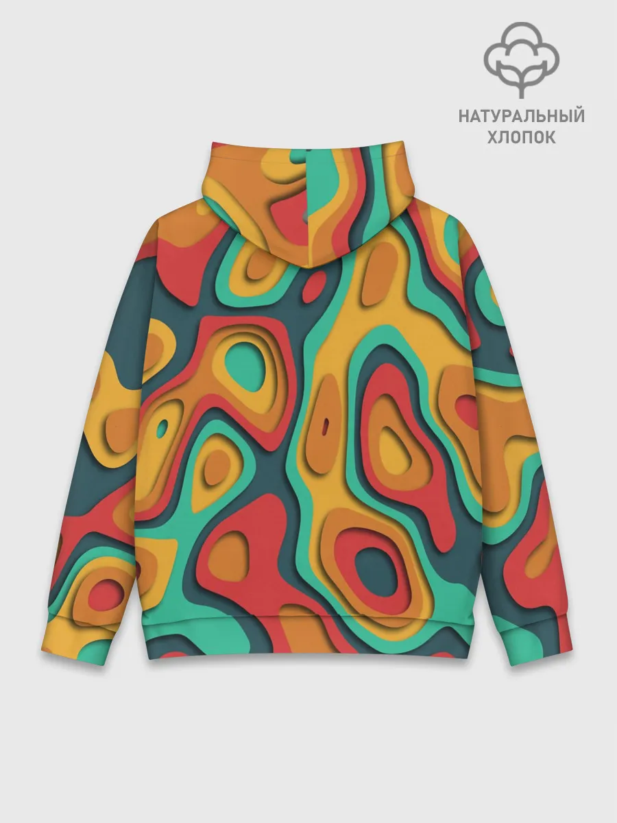 Худи мужской база хлопок / 3D узор Color