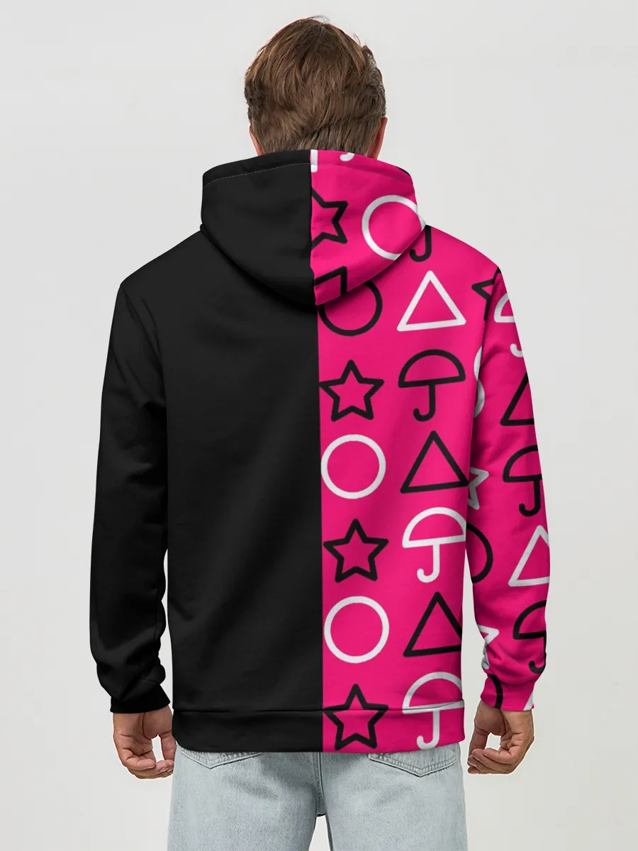 Худи мужской база хлопок / ИГРА В КАЛЬМАРА / СИМВОЛИКА