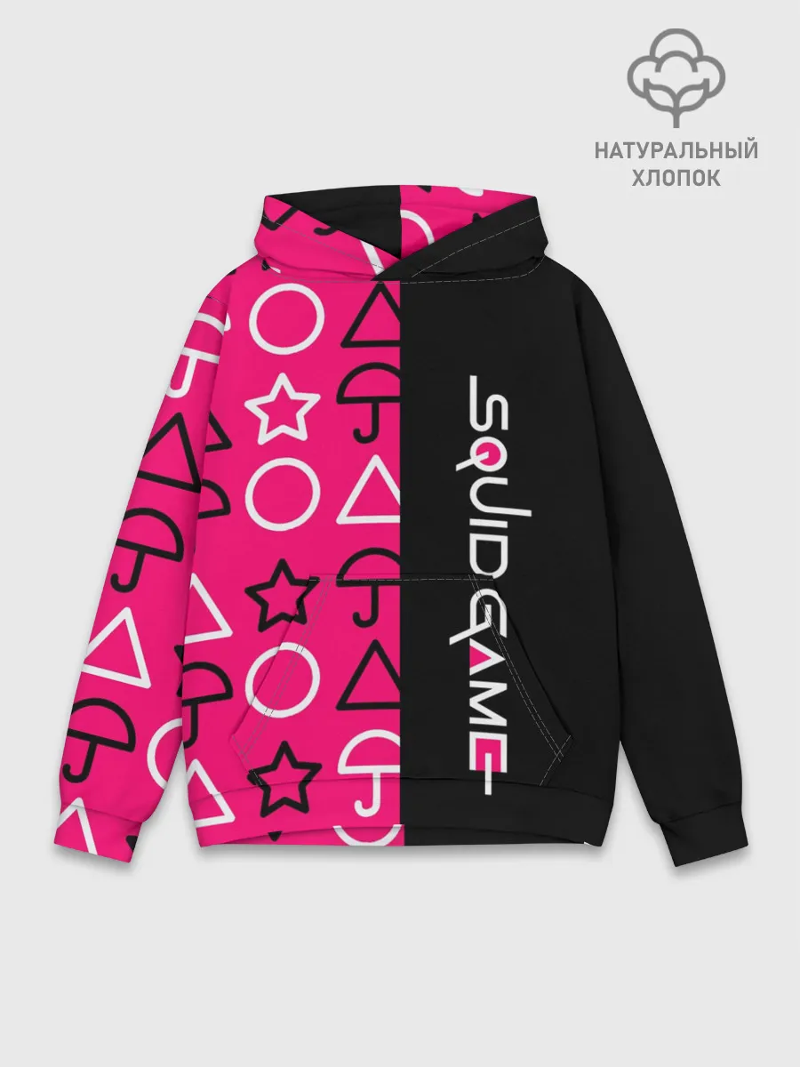 Худи мужской база хлопок / ИГРА В КАЛЬМАРА / СИМВОЛИКА