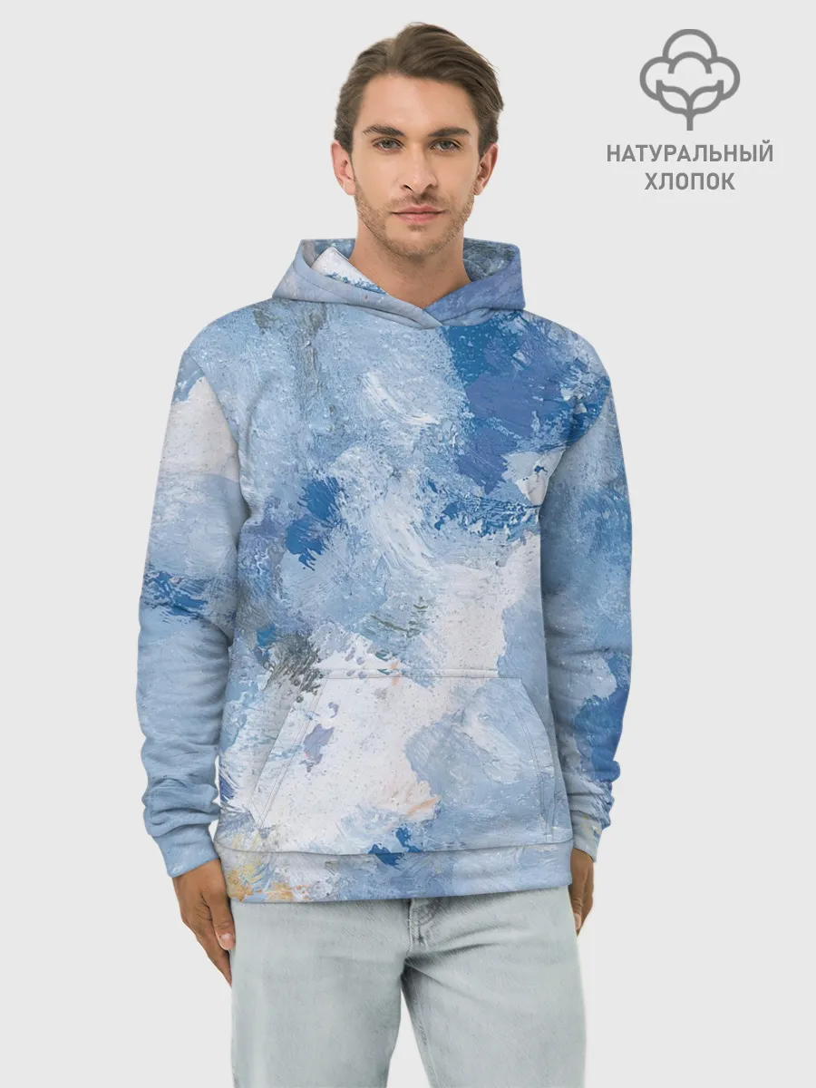 Худи мужской база хлопок / Небесные мазки