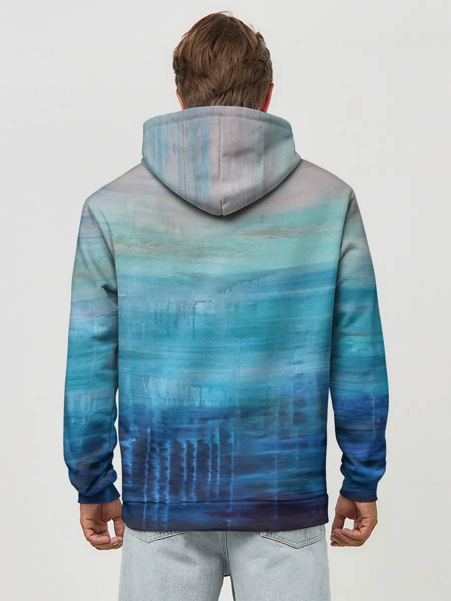 Худи мужской база хлопок / Небесные потеки