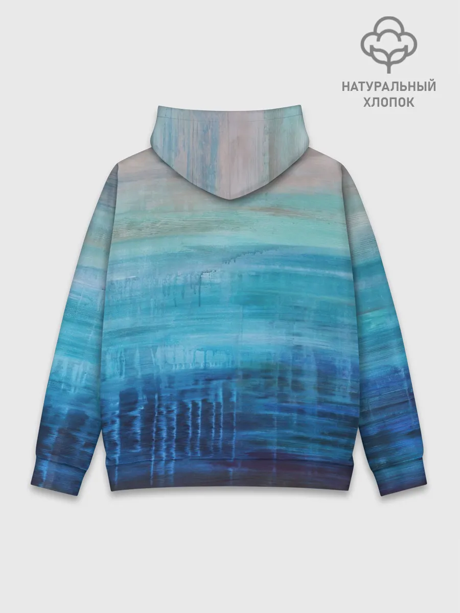 Худи мужской база хлопок / Небесные потеки
