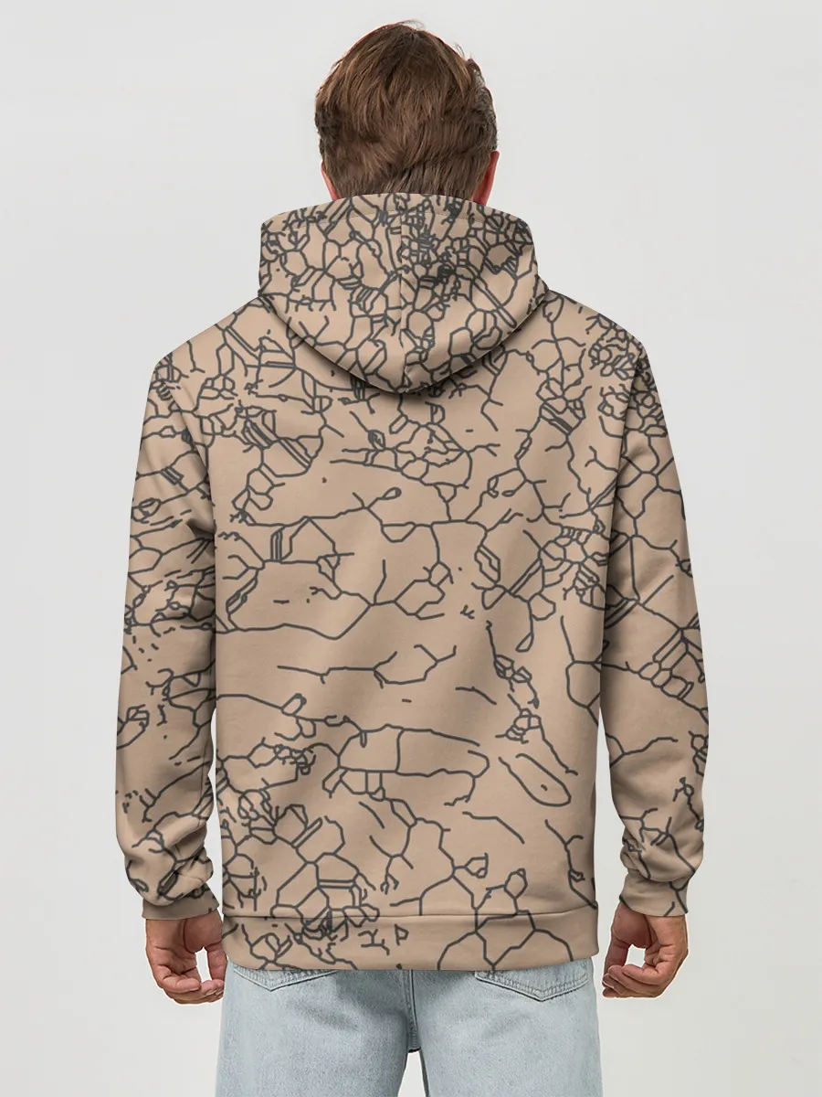 Худи мужской база хлопок / Рисованный камень