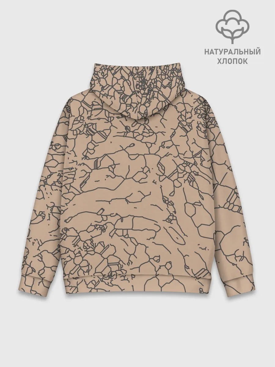 Худи мужской база хлопок / Рисованный камень