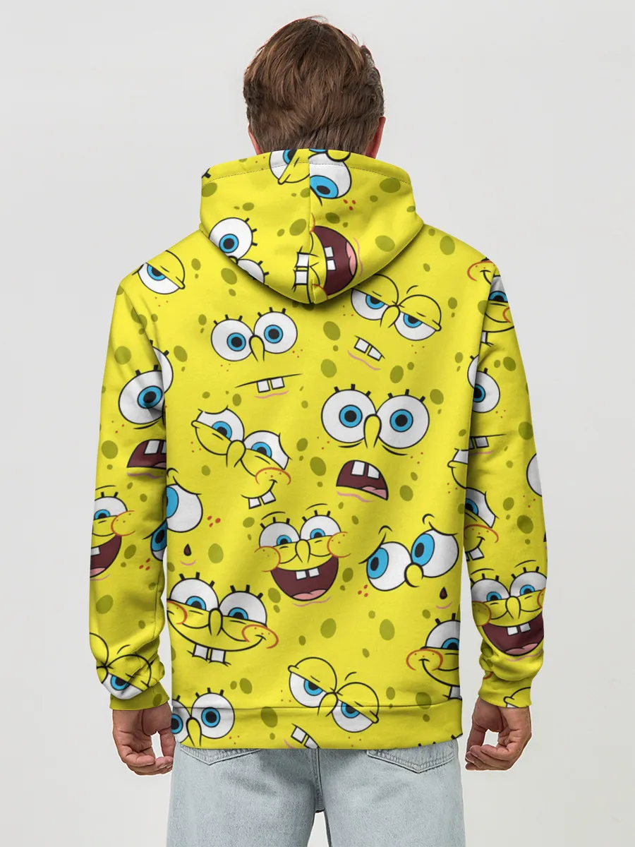 Худи мужской база хлопок / Губка Боб / SpongeBob pattern