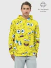Худи мужской база хлопок / Губка Боб / SpongeBob pattern