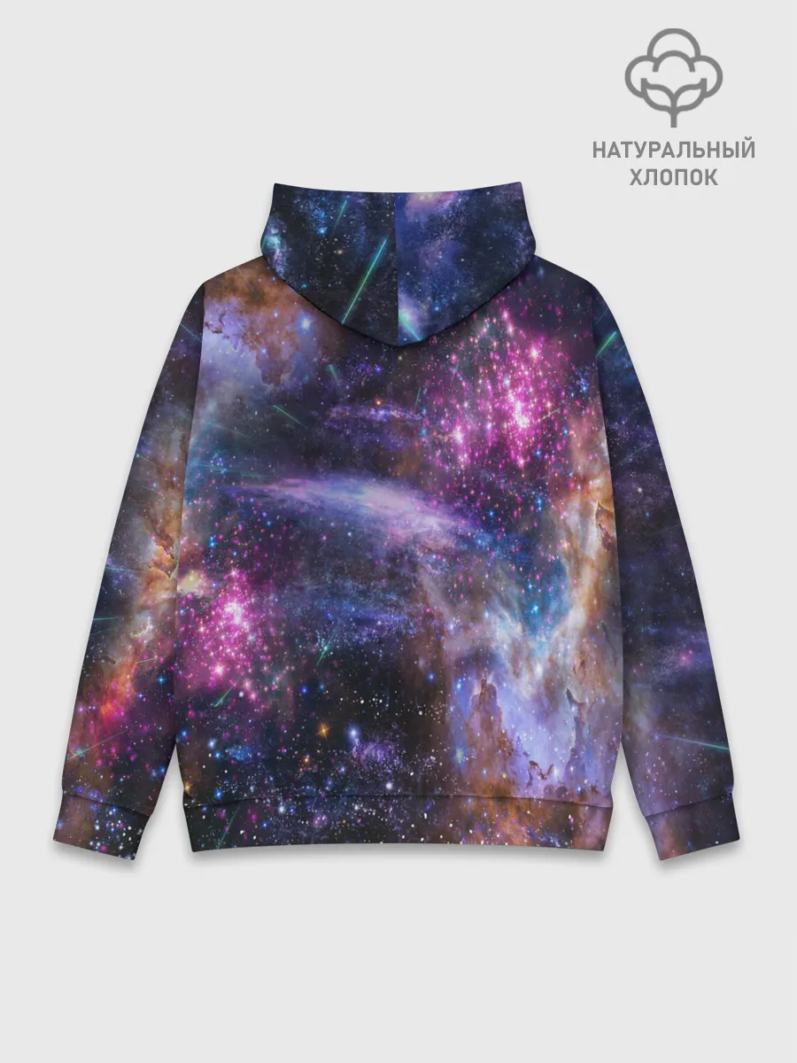 Худи мужской база хлопок / Звездный тигр