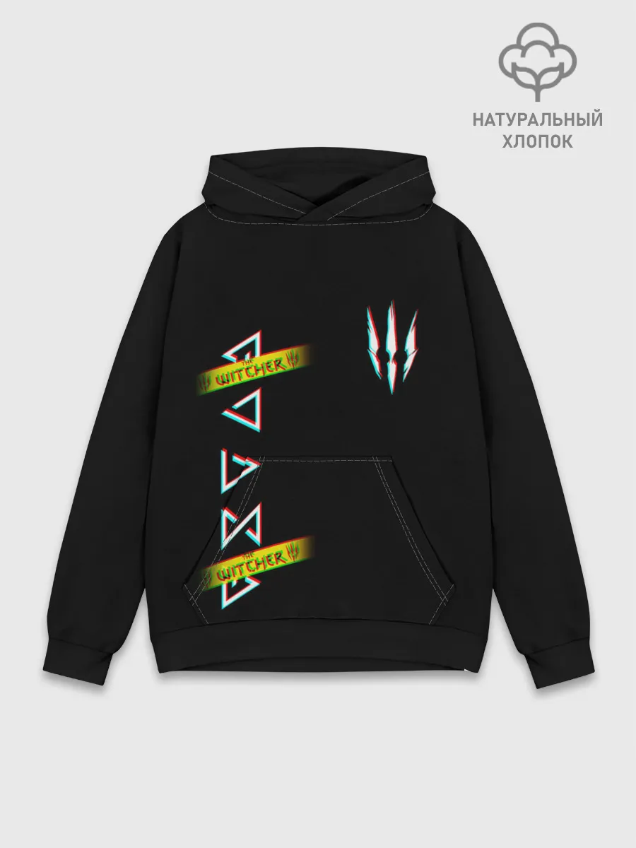 Худи мужской база хлопок / The Witcher: Glitch.
