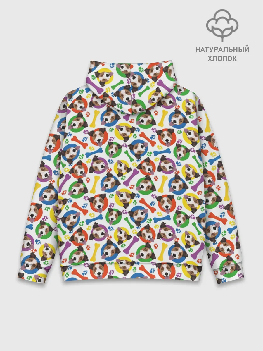 Худи мужской база хлопок / Джек Рассел Терьер