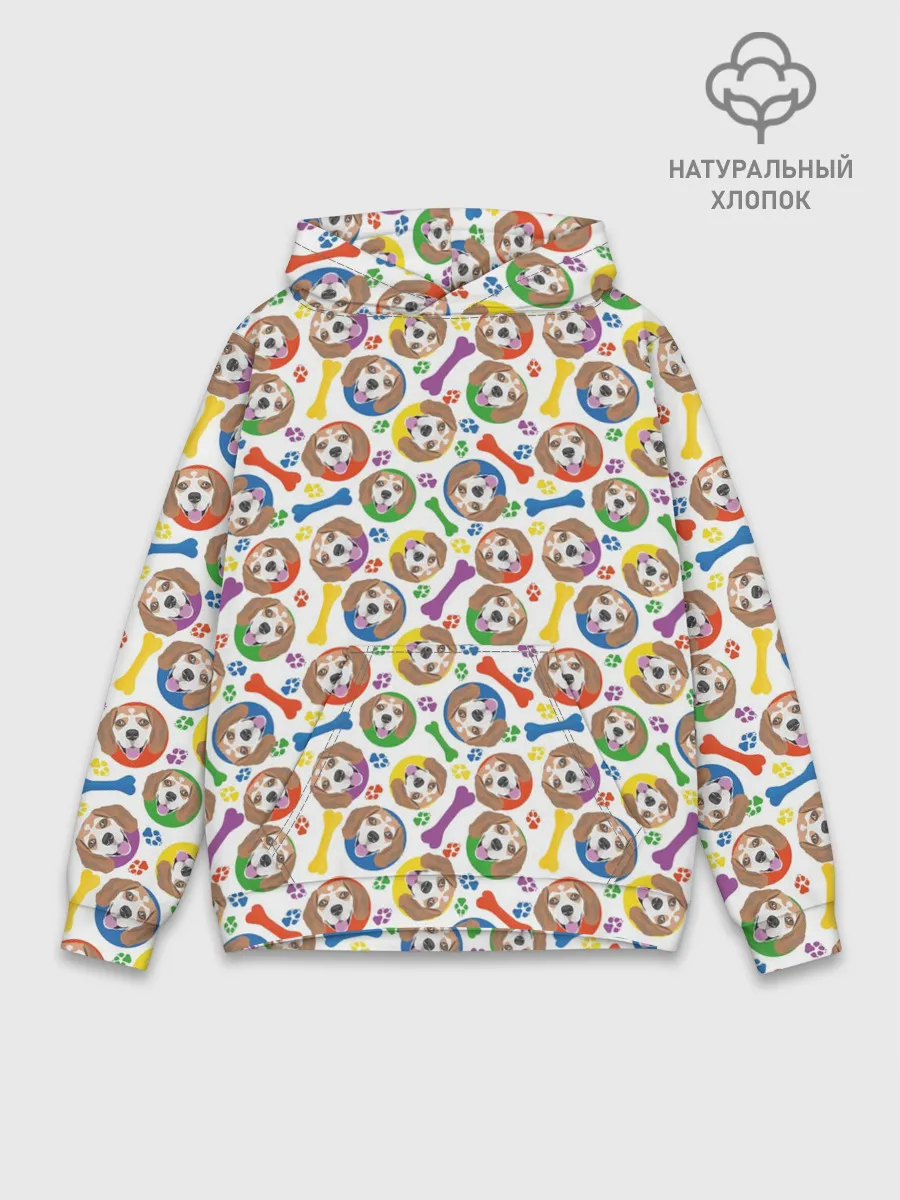 Худи мужской база хлопок / Бигль