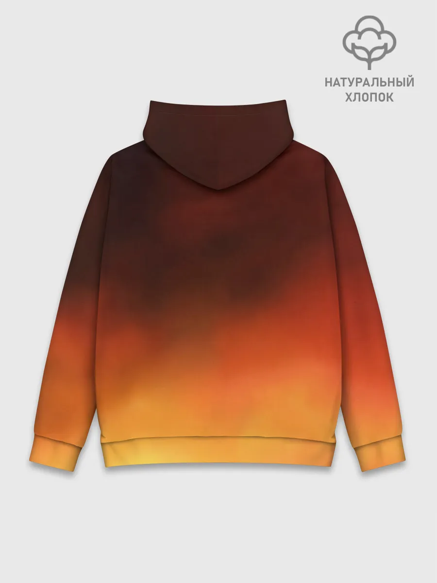 Худи мужской база хлопок / Сайтама в огне One Punch-Man