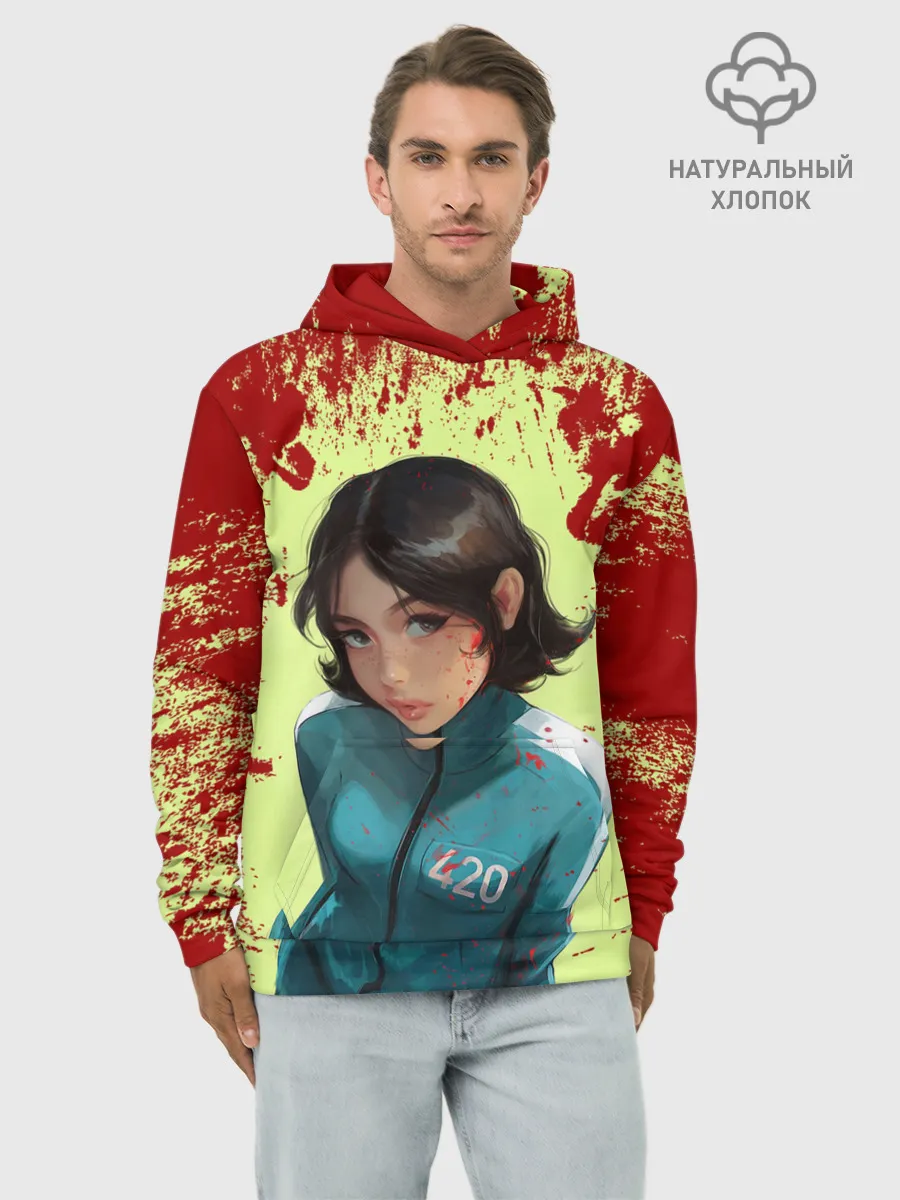 Худи мужской база хлопок / Номер 420 | Случайный игрок